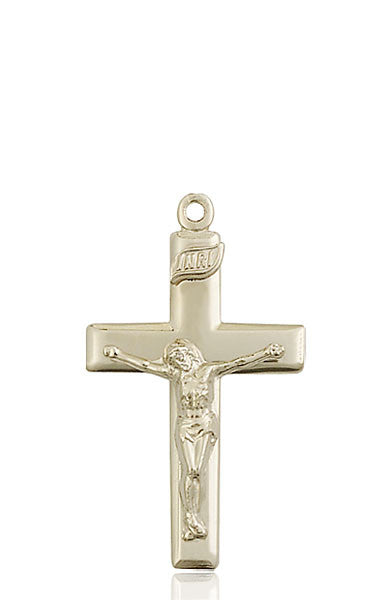 14kt Gold Crucifix Medal