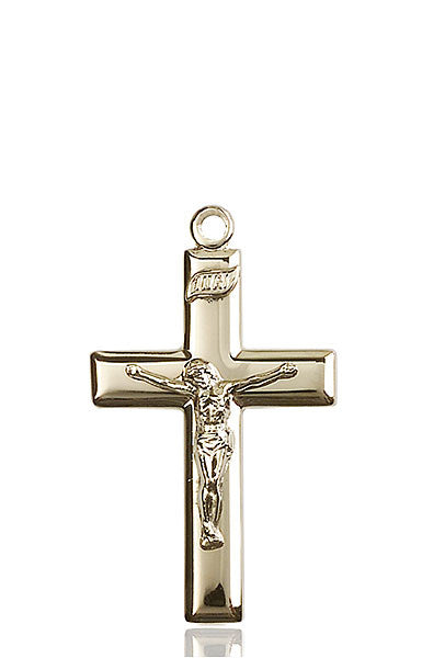 14kt Gold Crucifix Medal