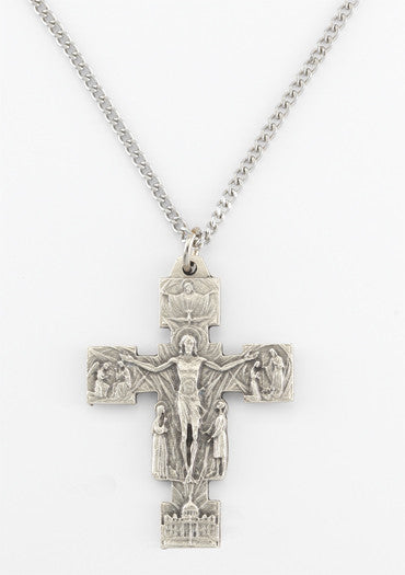 Christ Risen Silver Crucifix