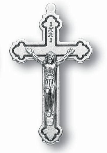 Silver Oxidized Inlay Crucifix
