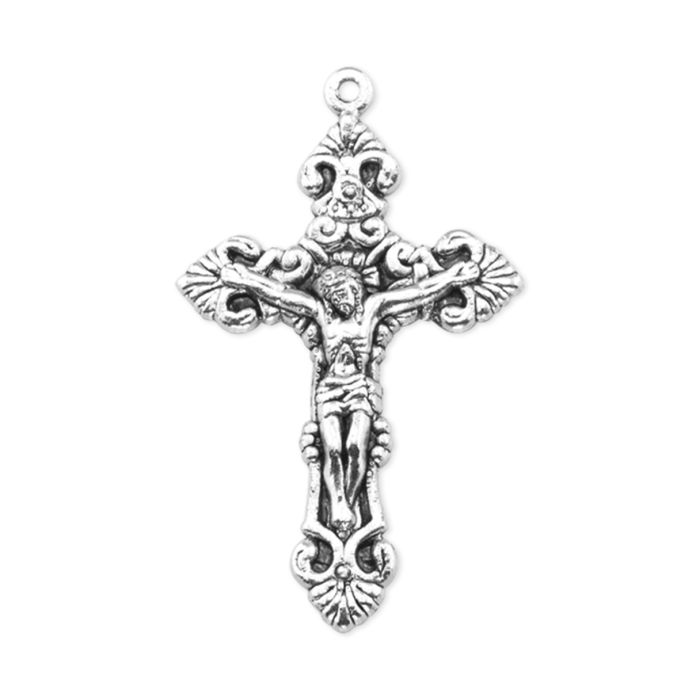 2" Silver Oxidized Crucifix