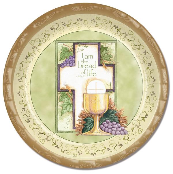 Communion Bread of Life Paper Plate