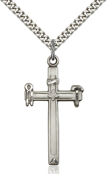 Sterling Silver Carpenter Cross Pendant