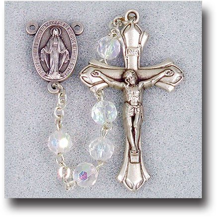 Birthstone April Crystal Rosary