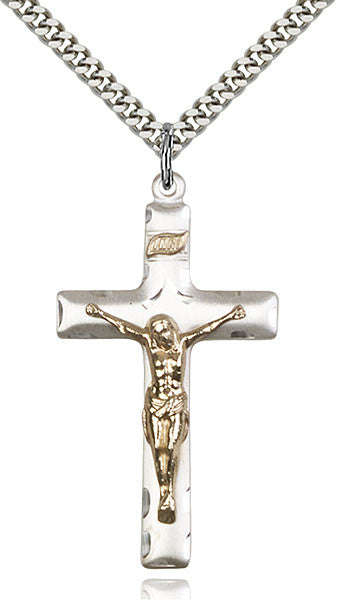 Two-Tone GF/SS Crucifix Pendant