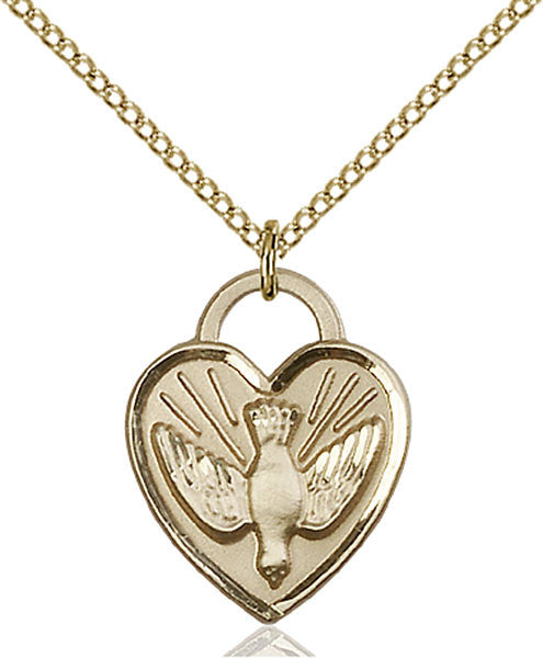 Gold Filled Confirmation Heart Pendant