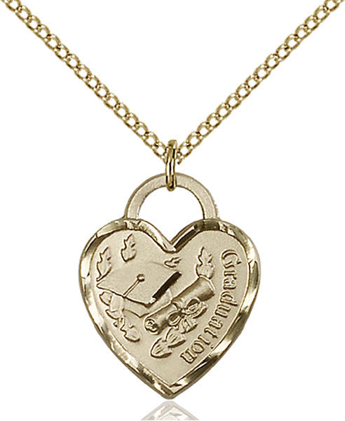 Gold Filled Graduation Heart Pendant