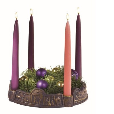 "Journey to Bethlehem" Purple Advent Wreath with Candles