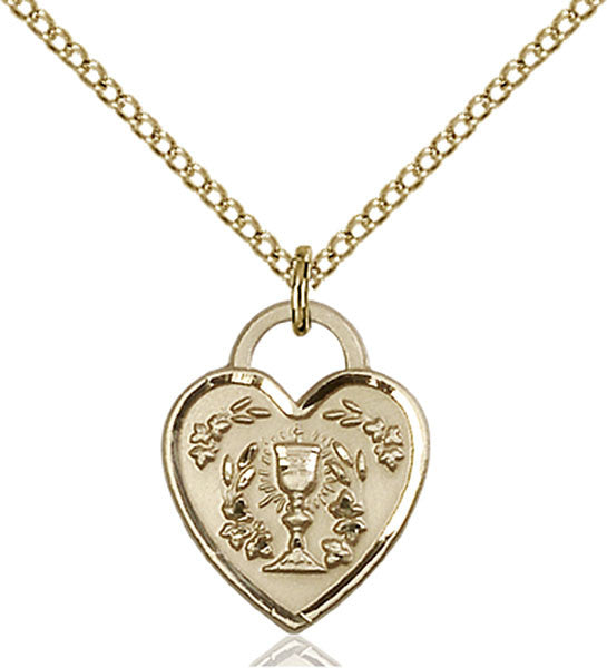 Gold Filled Communion Heart Pendant