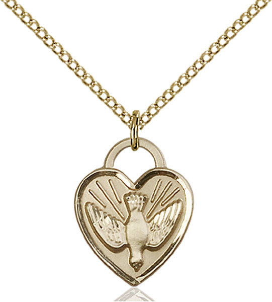 Gold Filled Confirmation Heart Pendant