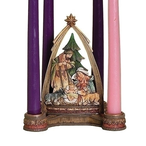 Advent Nativity Wreath w/Arch  [candles not included]