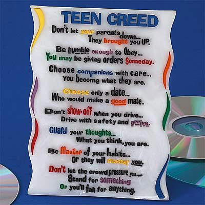Placa de mármol Teen Creed