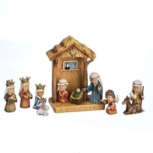 11Pc St 8 Stable & Nativity