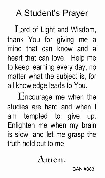 Student's Prayer