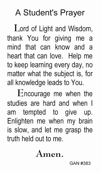 Student's Prayer