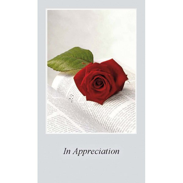 In Appreciation prayer card