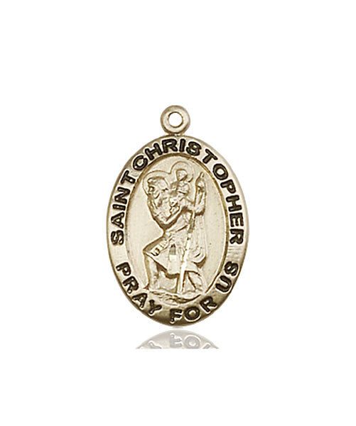 14kt Gold St. Christopher Medal