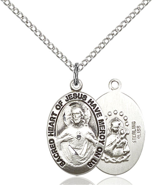 Sterling Silver Scapular Medal
