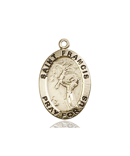 14kt Gold St. Francis of Assisi Medal