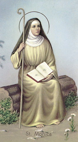 St Monica Holy Card