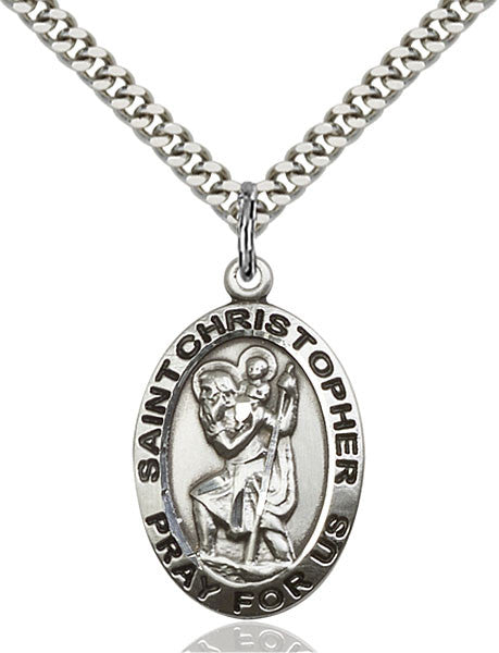 Sterling Silver St. Christopher Pendant