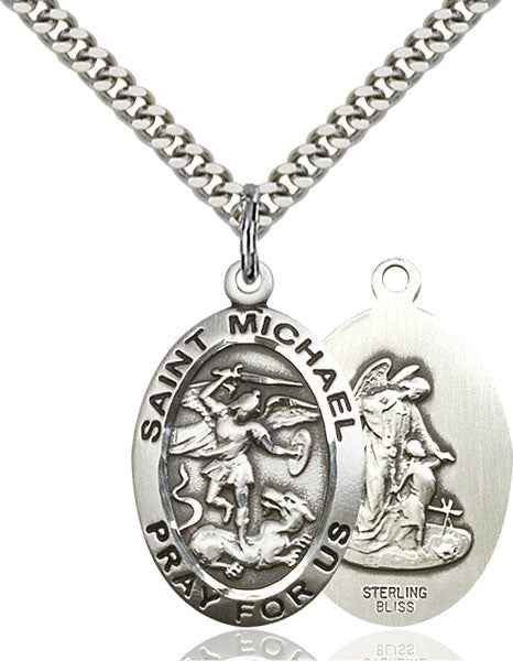 Sterling Silver St. Michael the Archangel Pendant