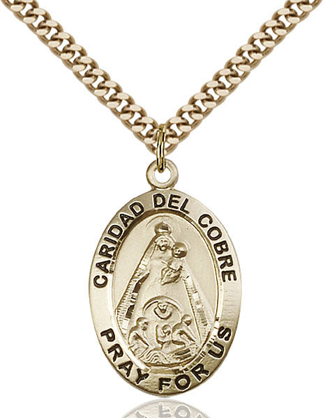 Gold Filled Caridad Del Cobre Pendant