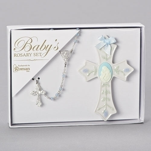 Baby Boy Rosary and Cross Set
