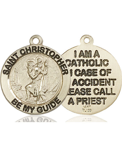 14kt Gold St. Christopher Medal