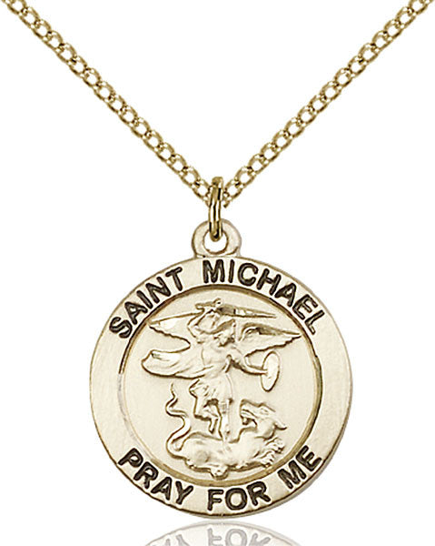 Gold Filled St. Michael the Archangel Pendant