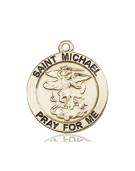 14kt Gold St. Michael the Archangel Medal