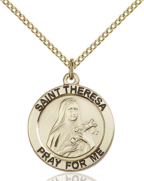 Gold or Silver Filled St. Theresa Pendant