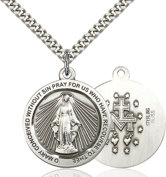 Sterling Silver Miraculous Pendant