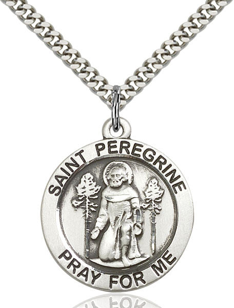 Sterling Silver St. Peregrine Pendant