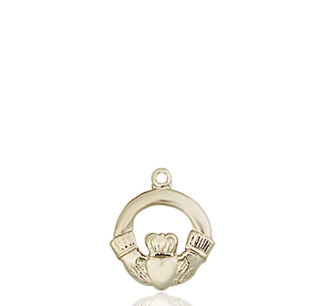 14kt Gold Claddagh Medal