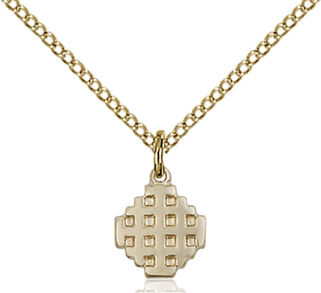 Gold Filled Jerusalem Cross Pendant