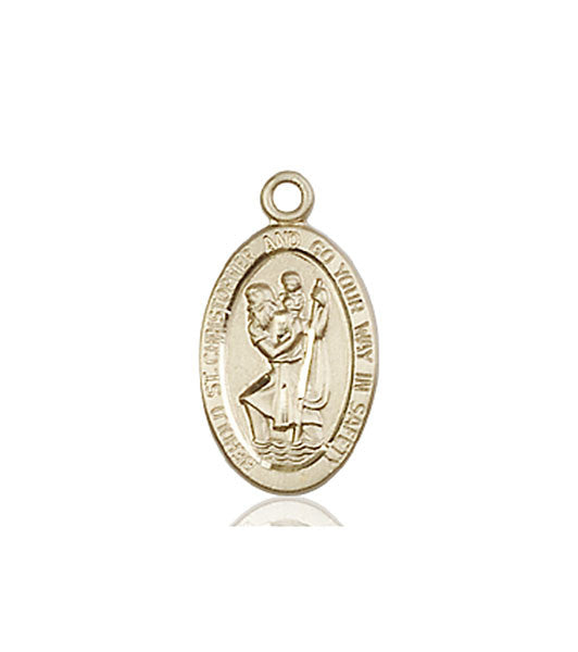 14kt Gold St. Christopher Medal