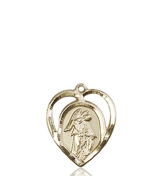 14kt Gold Guardian Angel Medal