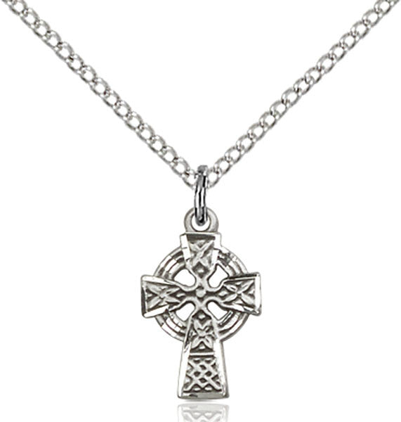 Colgante de cruz celta de plata esterlina