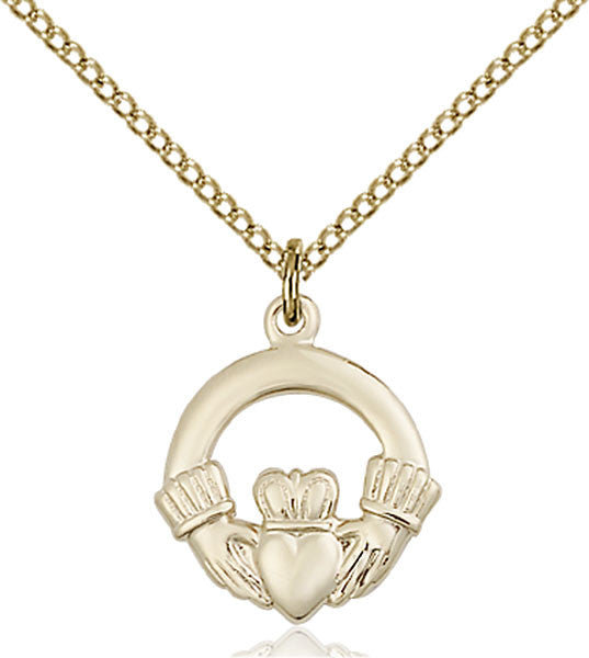 Gold Filled Claddagh Pendant