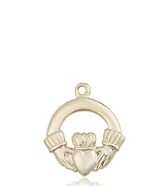 14kt Gold Claddagh Medal