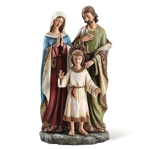 Figura/estatua de la Sagrada Familia con niño, 9.75"
