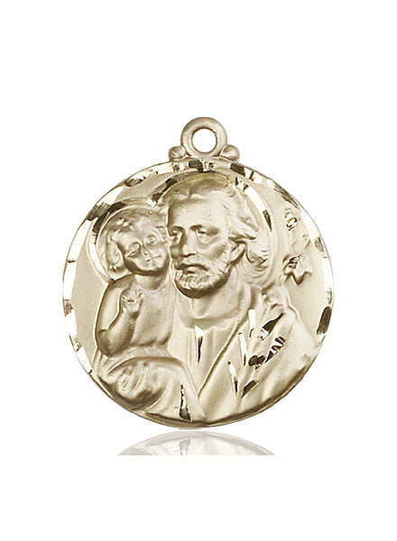 14kt Gold St. Joseph Medal