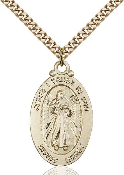 Gold Filled Divine Mercy Pendant