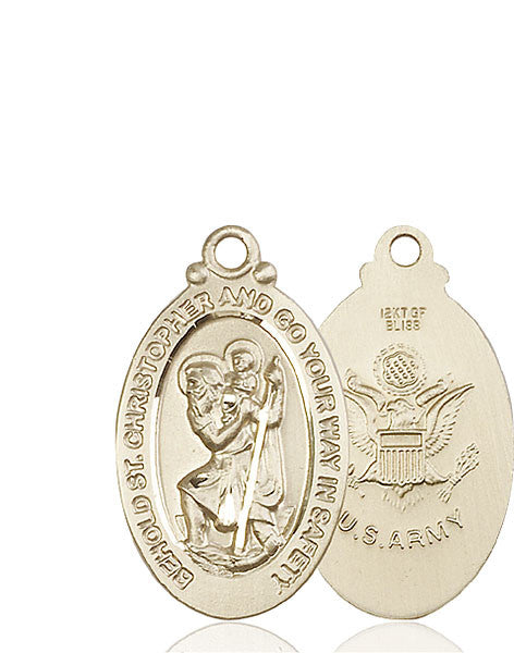 14kt Gold St. Christopher Medal