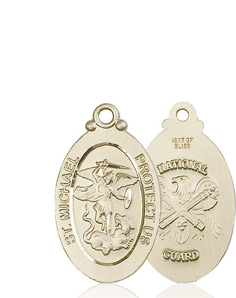 14kt Gold St. Michael / Nat'l Guard Medal