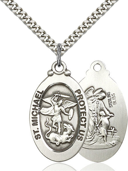 Sterling Silver St. Michael the Archangel Pendant