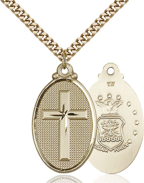 Gold Filled Cross / Army Pendant