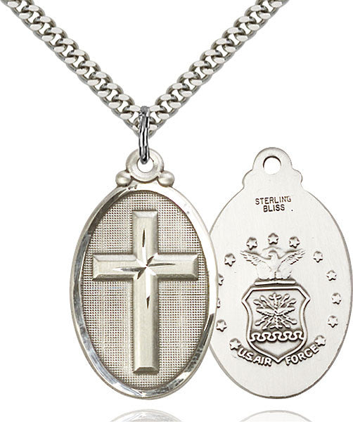 Sterling Silver Cross / Army Pendant