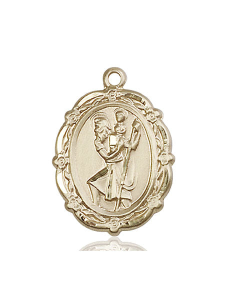 14kt Gold St. Christopher Medal